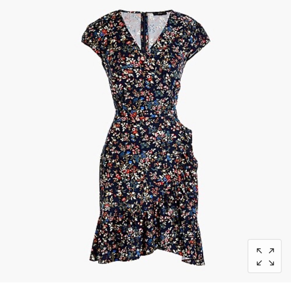 NWT J Crew ruffle front mini dress